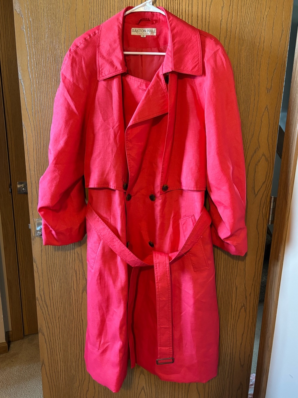 Saxton Hall Womens Plus Trench Coat
